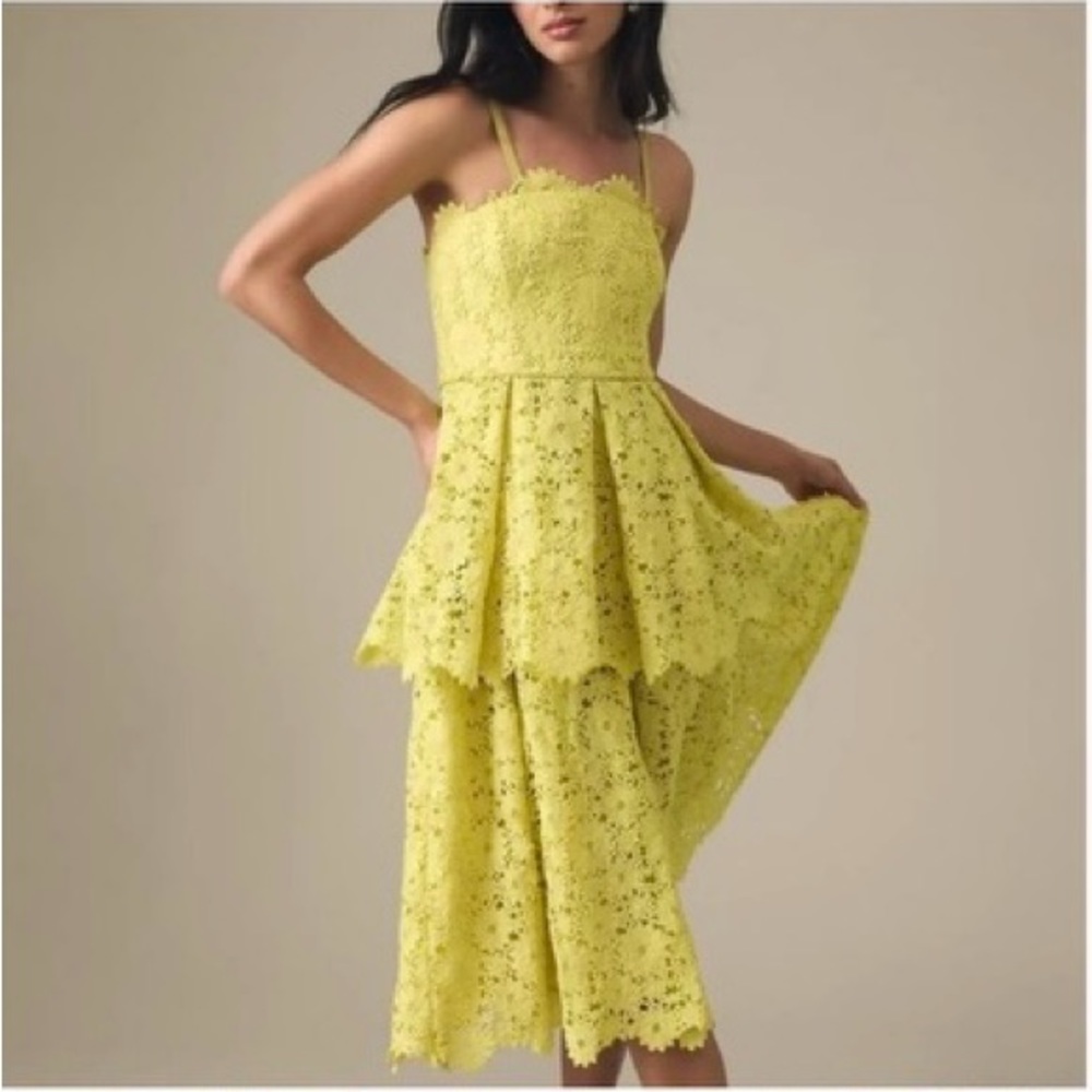 Anthropologie Maeve Tiered Lace Eyelet Dress. BRAND NEW.